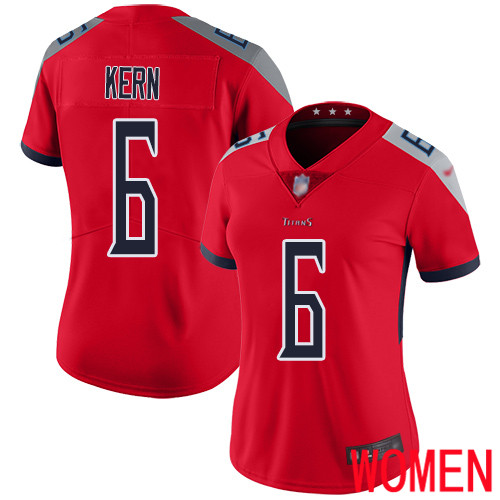 Tennessee Titans Limited Red Women Brett Kern Jersey NFL Football 6 Inverted Legend